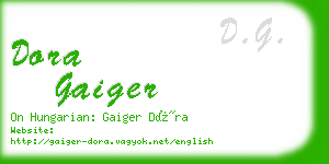 dora gaiger business card